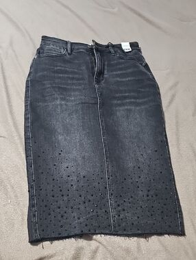 Judy Blue Black Straight-Leg Embellished Jeans